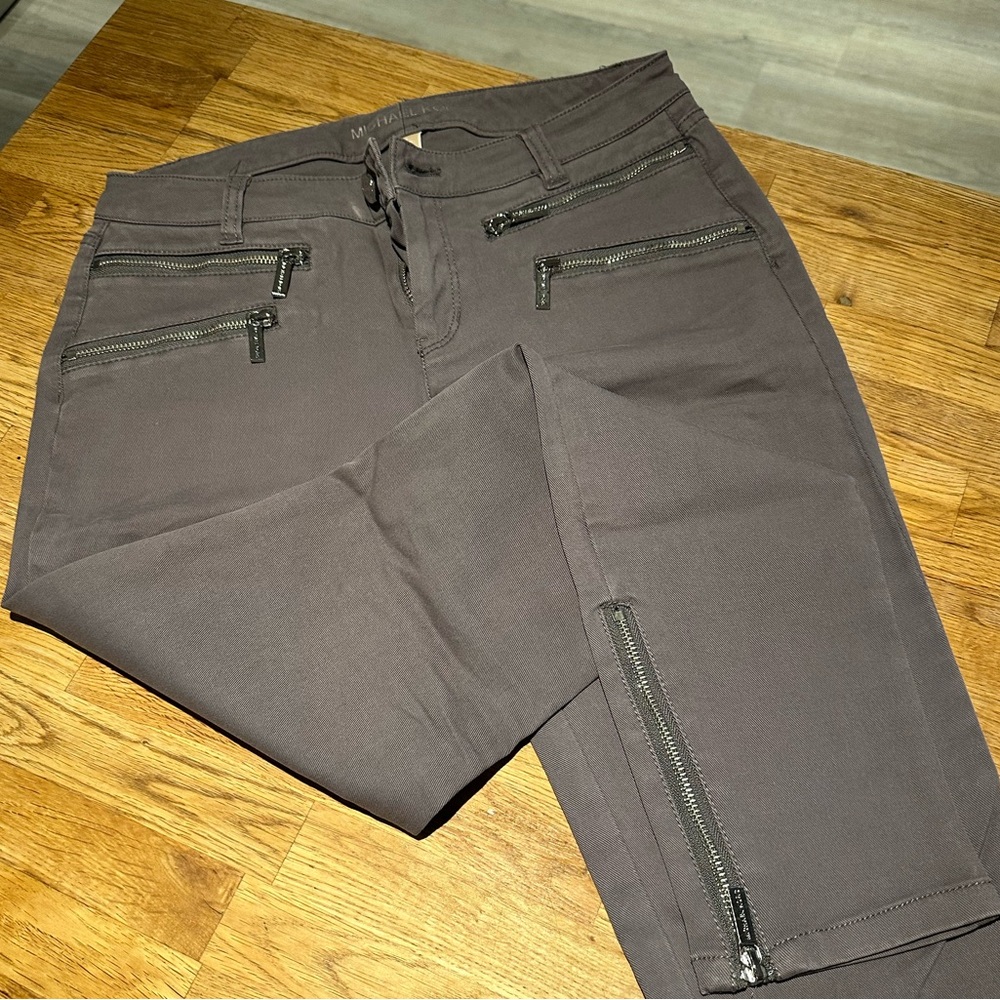 Michael Kors Grey Denim w/ Zipper Detailing